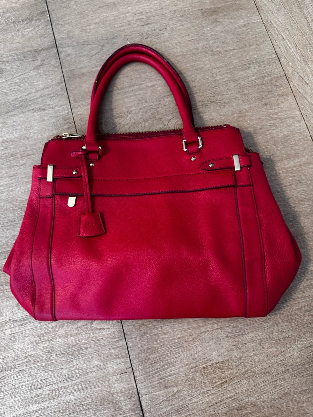 Banana Republic Bettina Garnet Red 100% Leather Satchel Bag Fall 2013